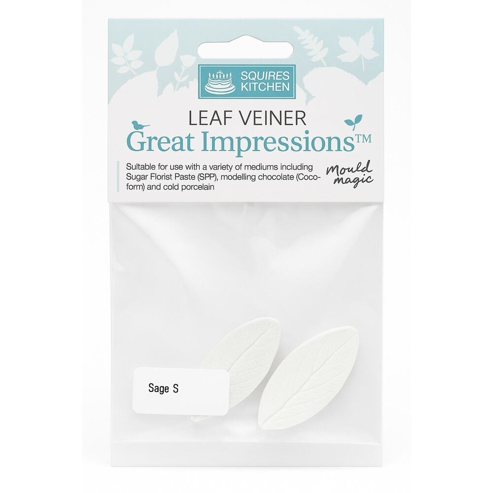 Squires Kitchen Great Impressions Leaf Veiner - Sage S | Sugarcraft Chocolate